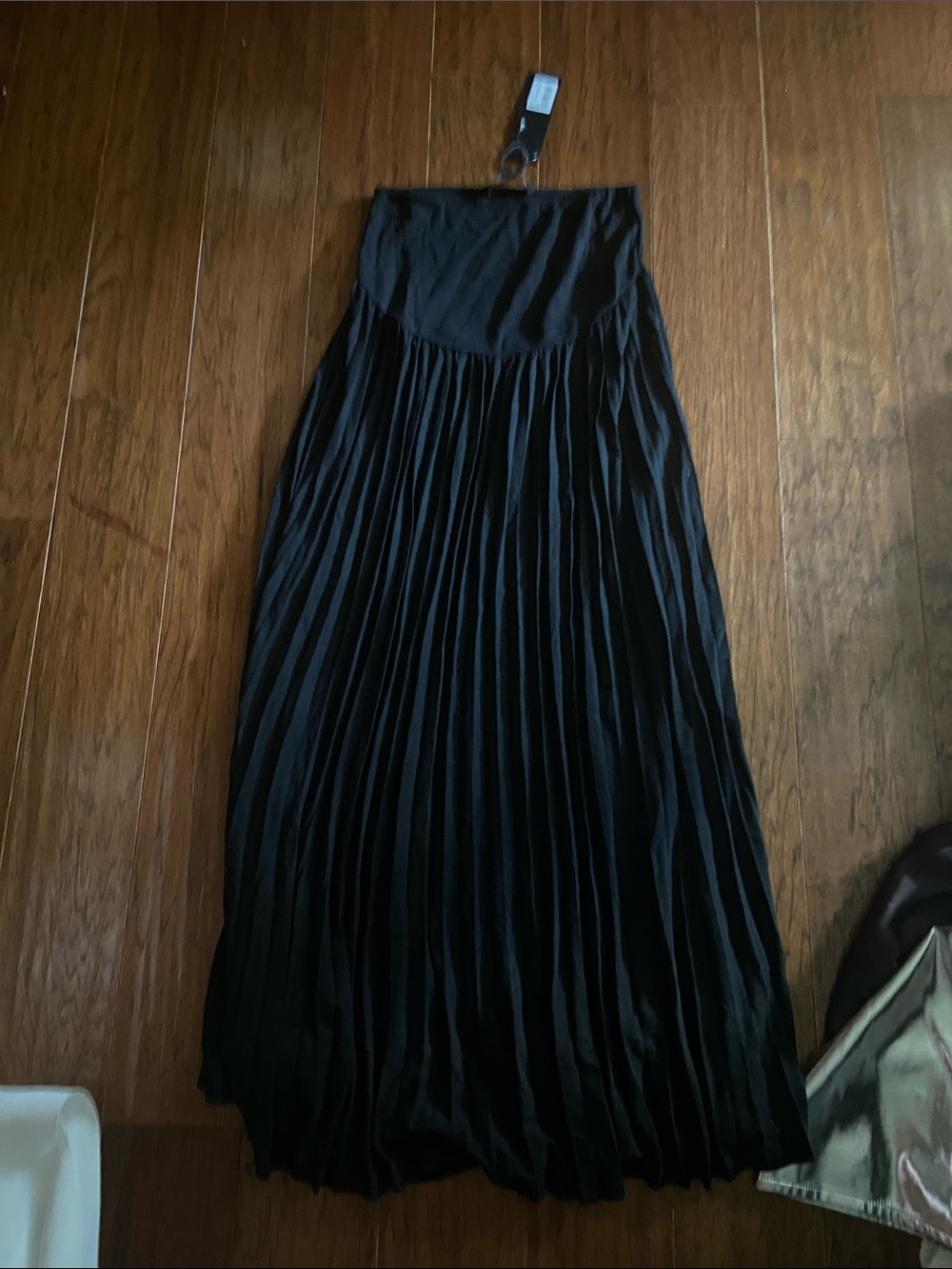 Lioness Black Pleated Maxi Dress